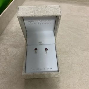 Stirling silver ice cream cone studs